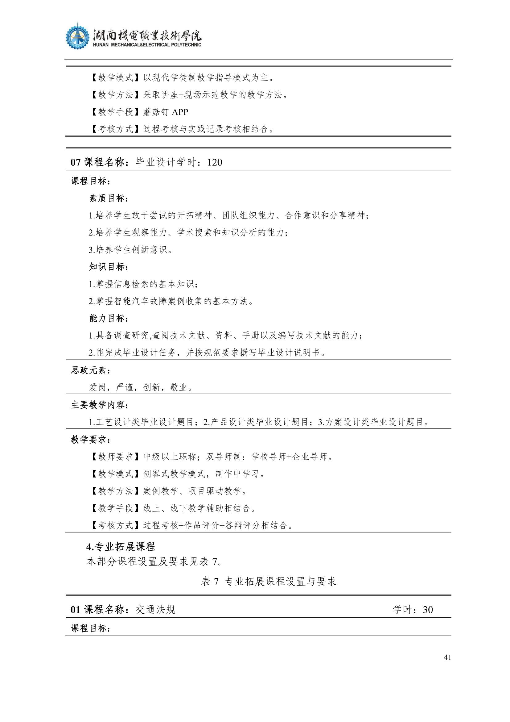 4湖南機電職業技術學院2022級汽車智能技術專業人才培養方案_43.jpg
