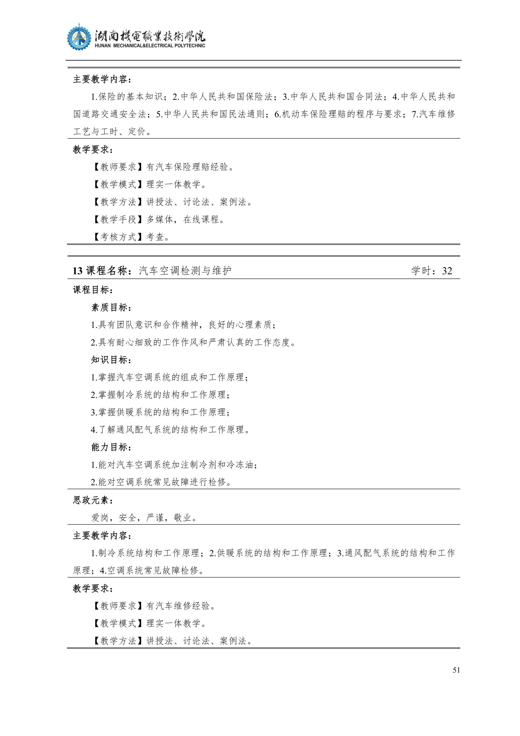4湖南機電職業技術學院2022級汽車智能技術專業人才培養方案_53.jpg